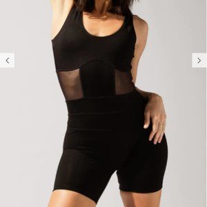 Popflex Energy Shortsie (workout romper) - Black - XS